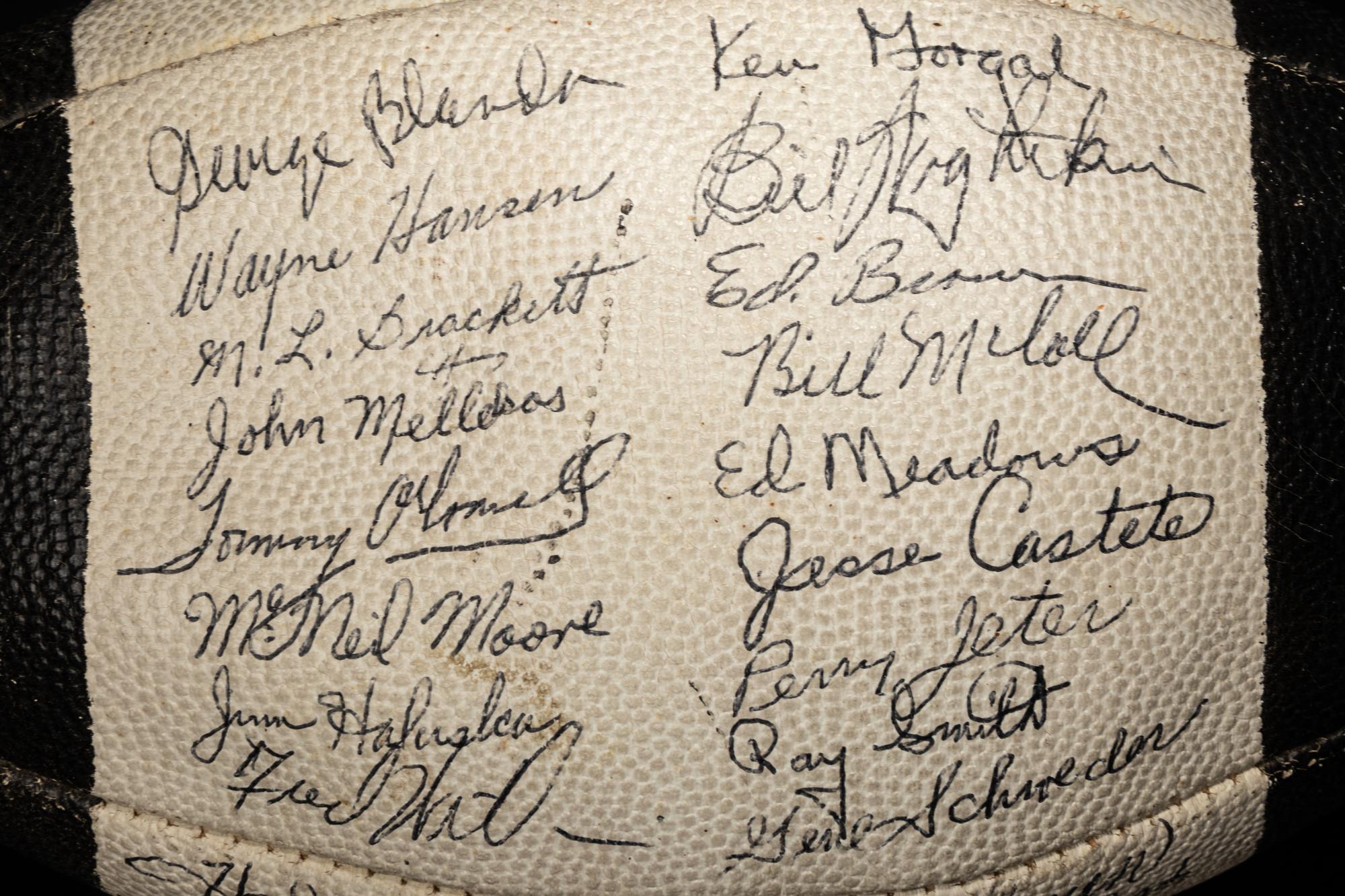 A 1956 Chicago Bears Team Signed Autograph Wilson Football With 40 Signatures, Including Four Hall of Famers (BAS Beckett Authentication Services Certified),