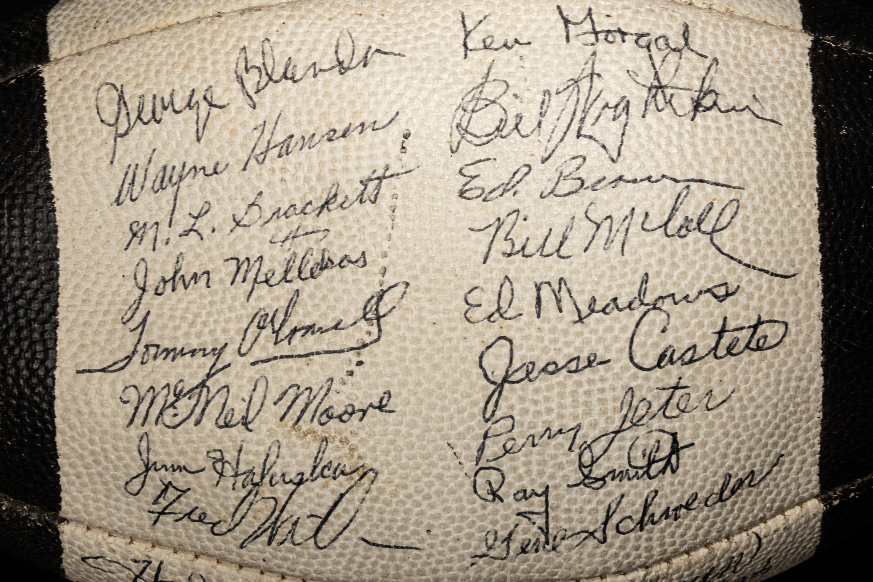 A 1956 Chicago Bears Team Signed Autograph Wilson Football With 40 Signatures, Including Four Hall of Famers (BAS Beckett Authentication Services Certified),