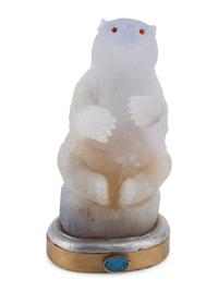 A Continental Carved Hardstone Model of a Bear