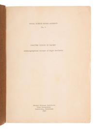 [ENSLAVEMENT & ABOLITION]. Unwritten History of Slavery. Autobiographical Account of Negro Ex-Slaves . Nashville, TN: Social Science Institute, Fisk University, 1945.