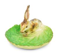An Early Dodie Thayer Lettuce and Rabbit Plate