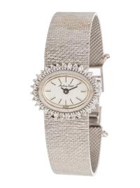 MATHEY-TISSOT, 14K WHITE GOLD AND DIAMOND WRISTWATCH
