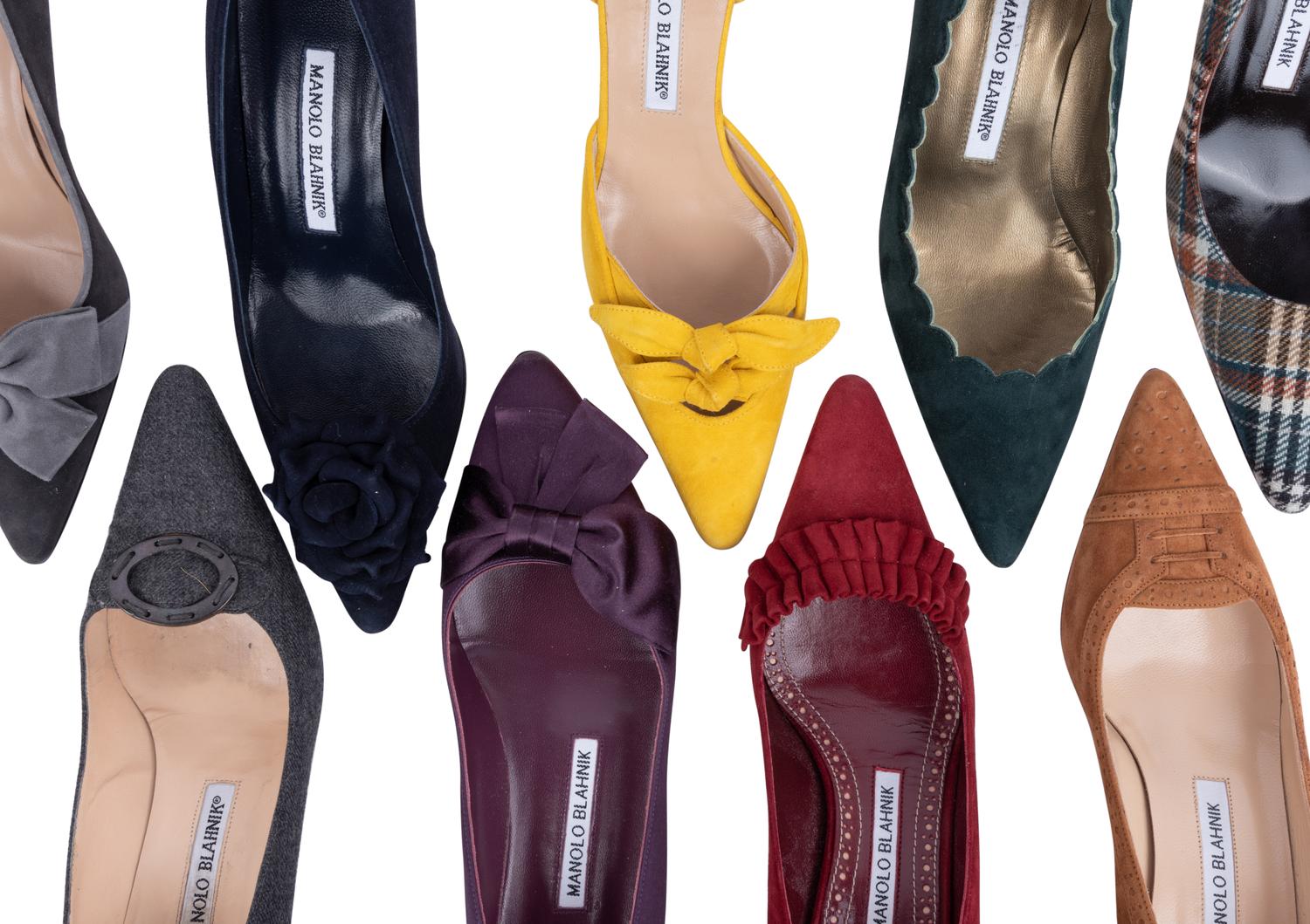Nine Pairs of Manolo Blahnik Shoes