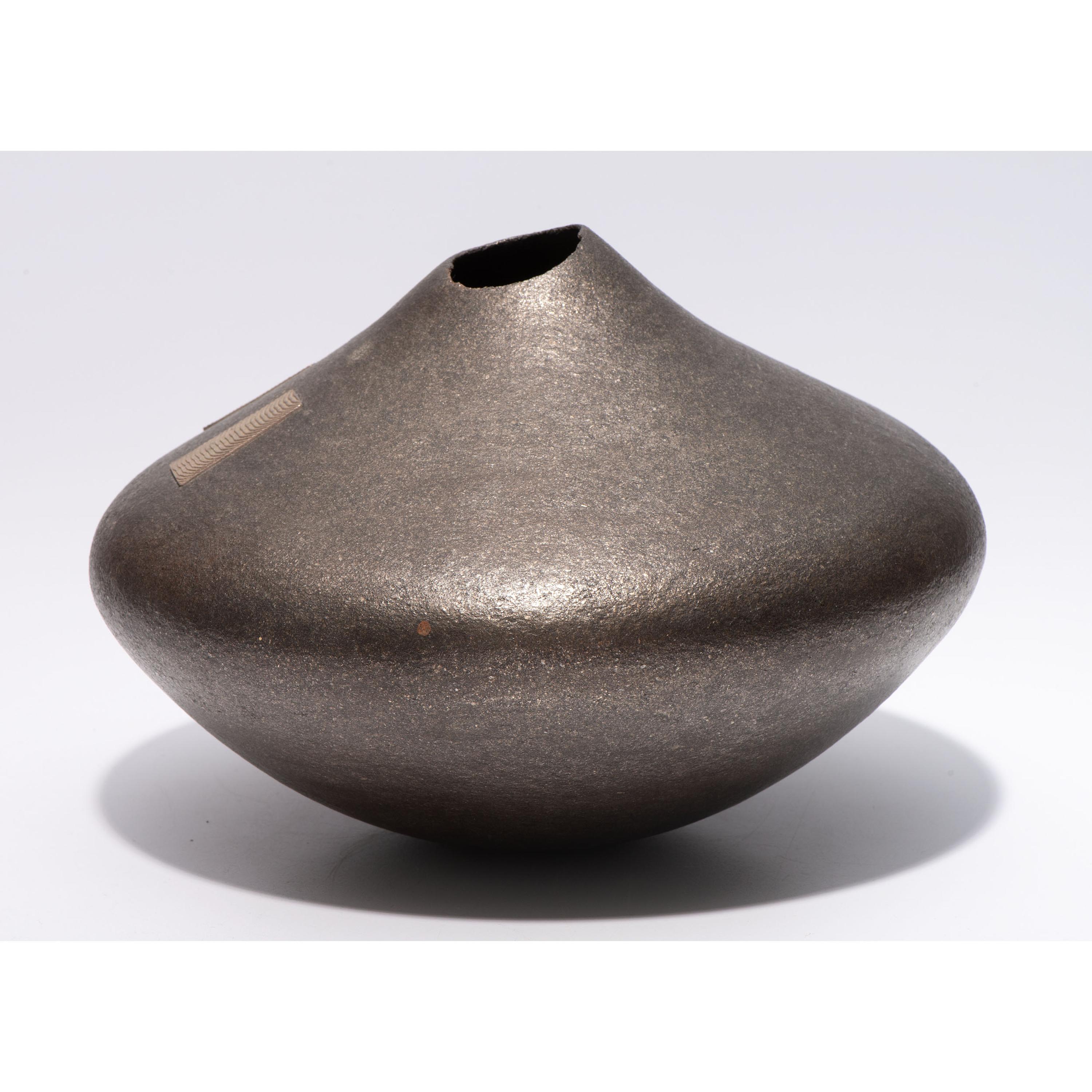 Micaceous Blackware Pottery Jar