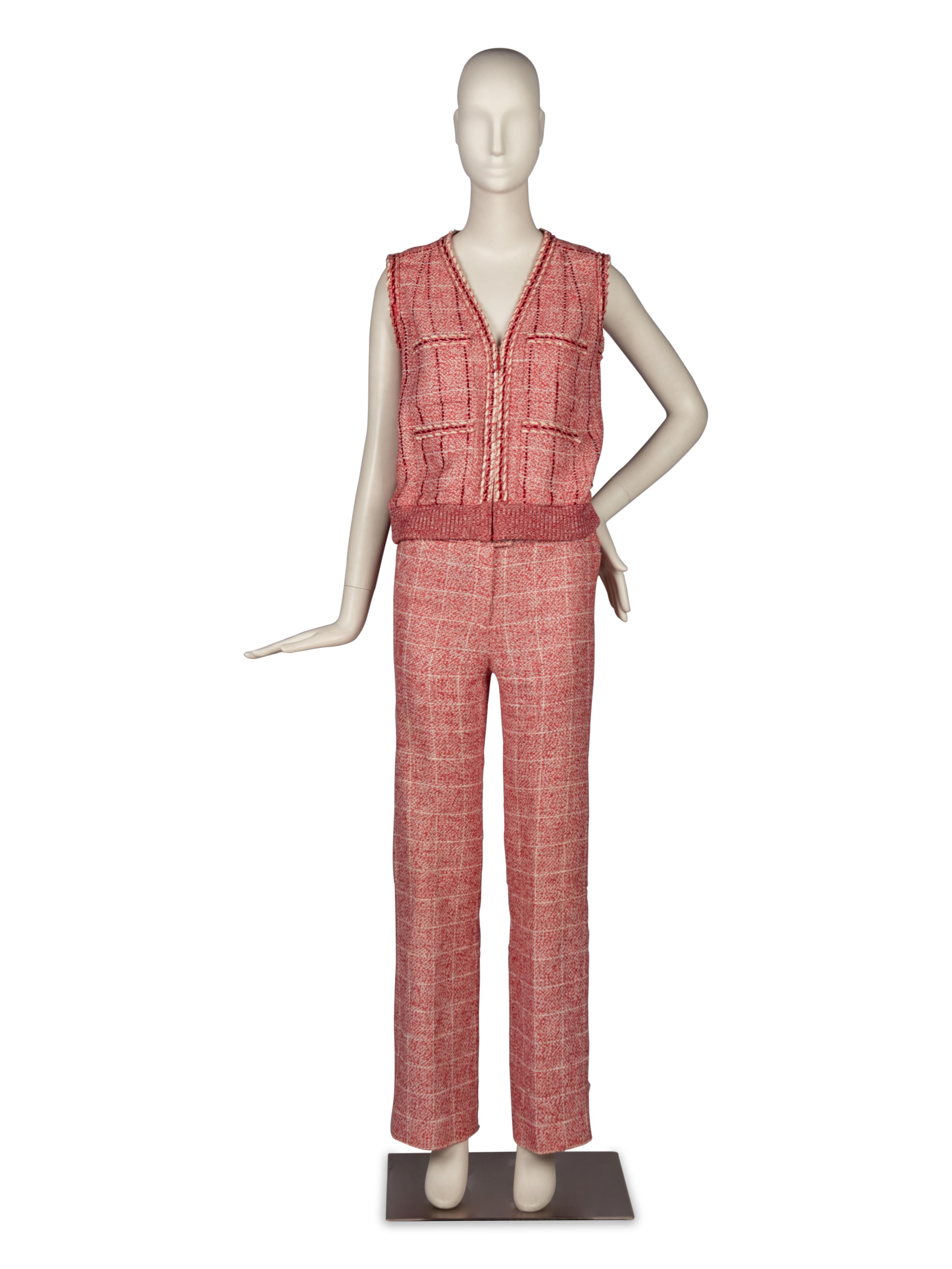Chanel Red-White Tweed Ensemble, 2001