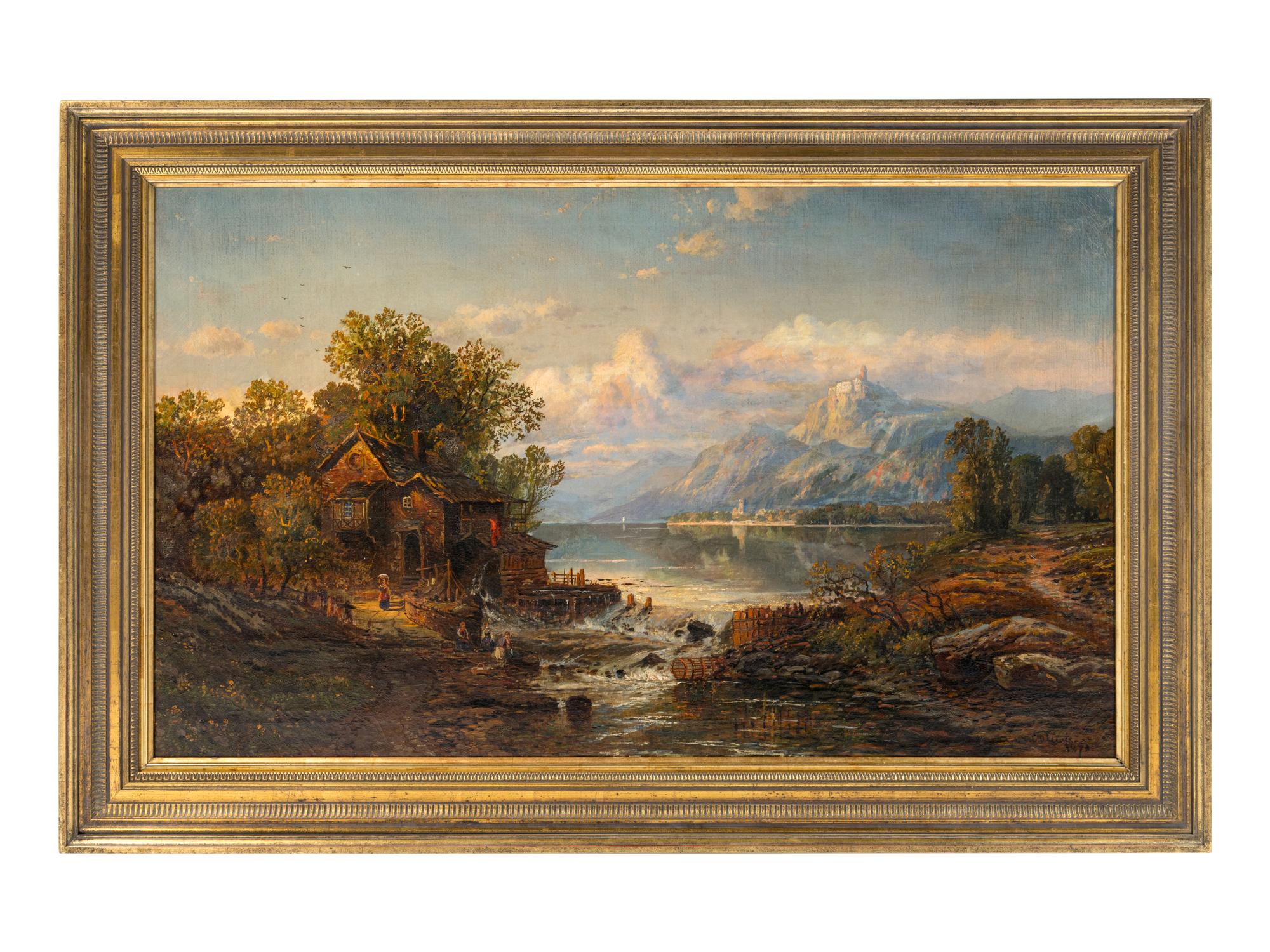 Mountain Lake with Mill, 1870