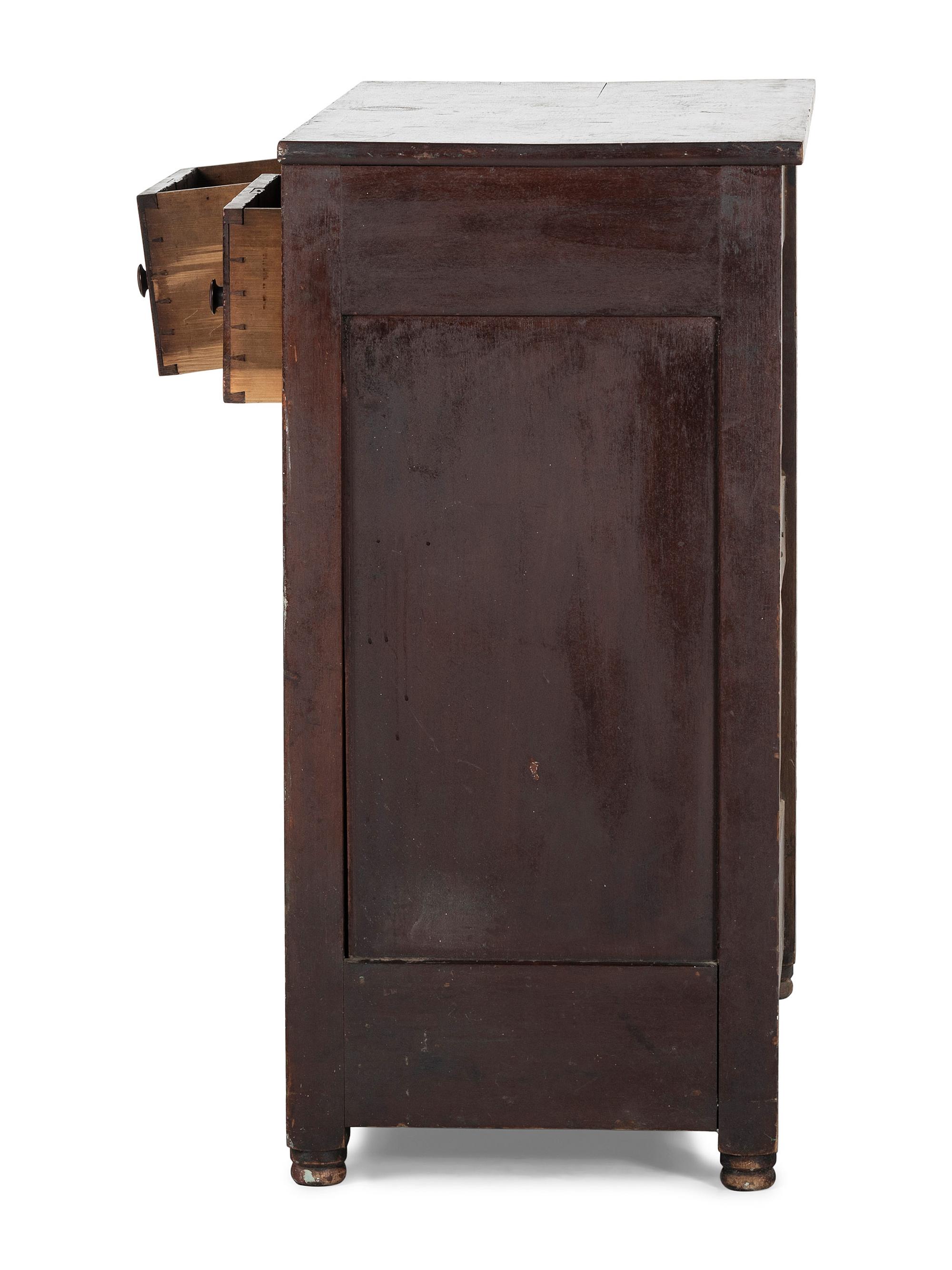 A Country Federal Cherrywood Two Drawer Jelly Cupboard