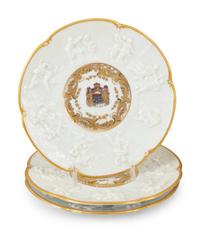 A Capodimonte Napoleon and Josephine Porcelain Partial Dinner Service