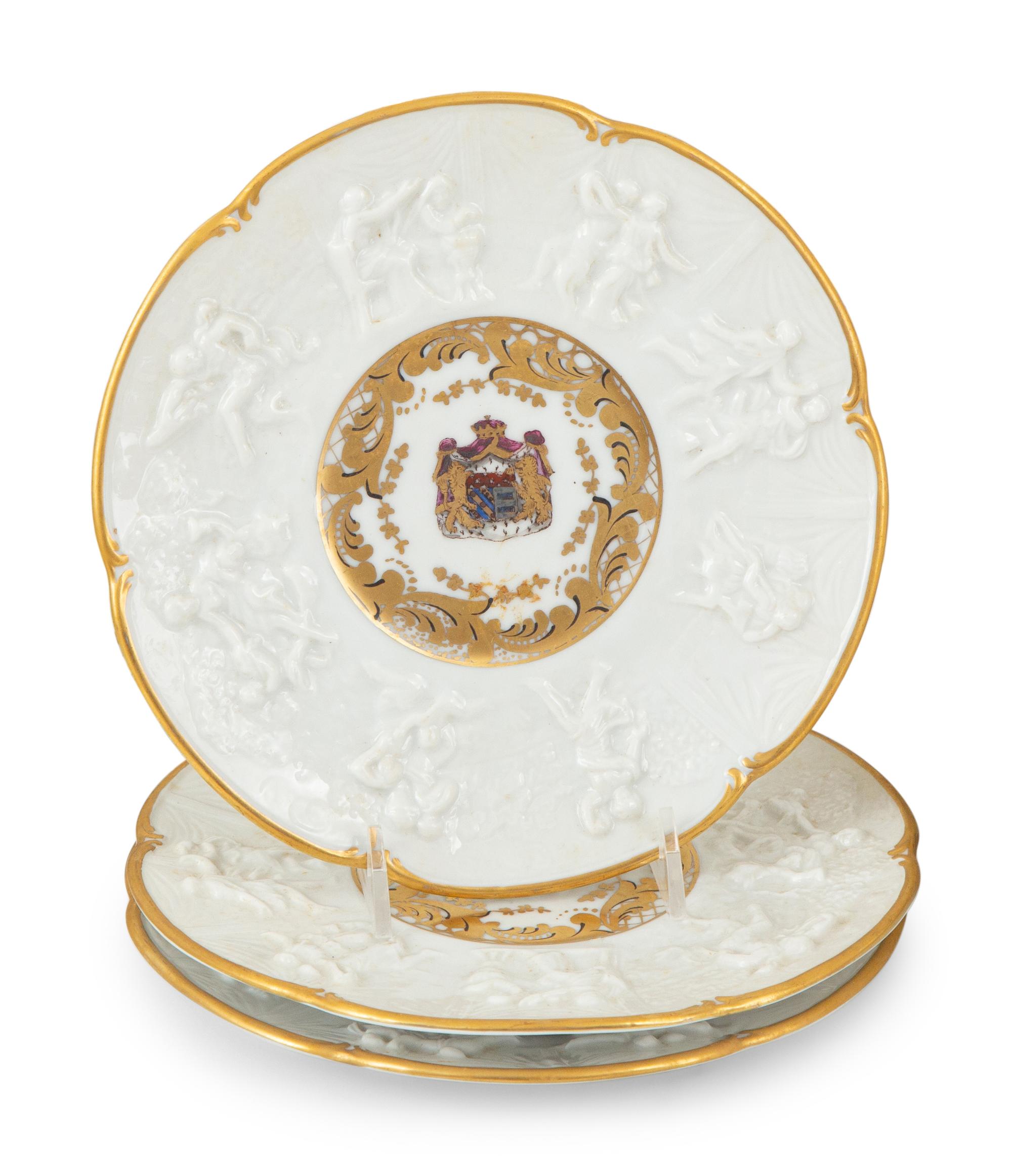 A Capodimonte Napoleon and Josephine Porcelain Partial Dinner Service