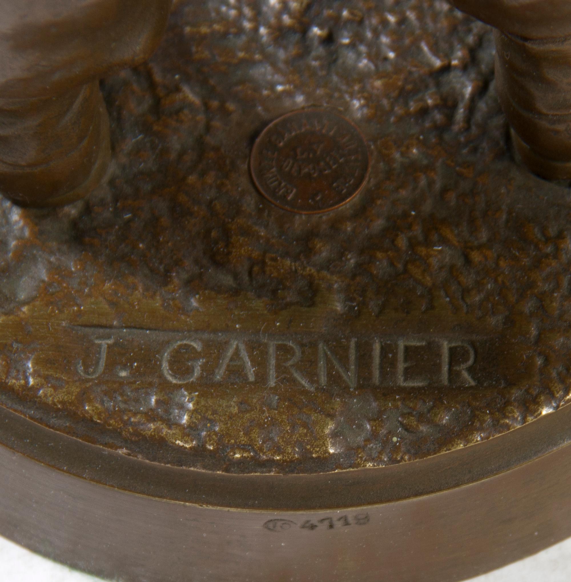 A French Bronze Figure, Jean Garnier (1853-1910), Height 16 3/4 inches.