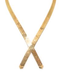 A 14 Karat Yellow Gold Brick Link Necklace, 30.90 dwts.