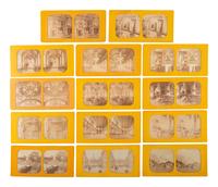 [EARLY PHOTOGRAPHY -- STEREOVIEWS]. A large and diverse group of more than 250 stereoviews highlighted by French tissue stereoviews, comprising: