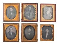[EARLY PHOTOGRAPHY]. 27 sixth plate daguerreotypes of middle aged or elderly men.