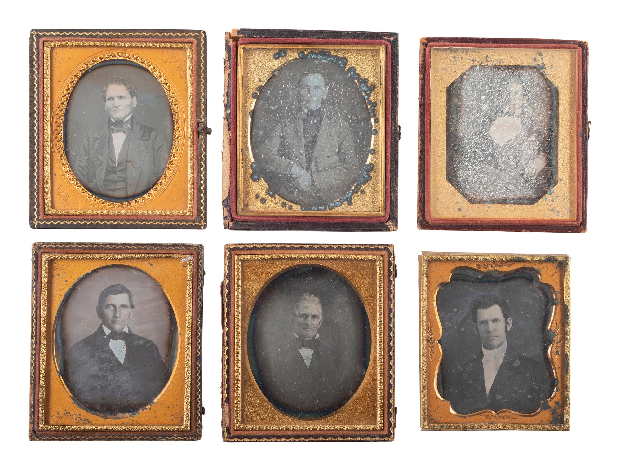 [EARLY PHOTOGRAPHY]. 27 sixth plate daguerreotypes of middle aged or elderly men.