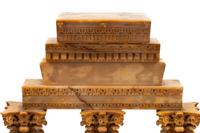 Four Grand Tour Style Marble Models of Ruins