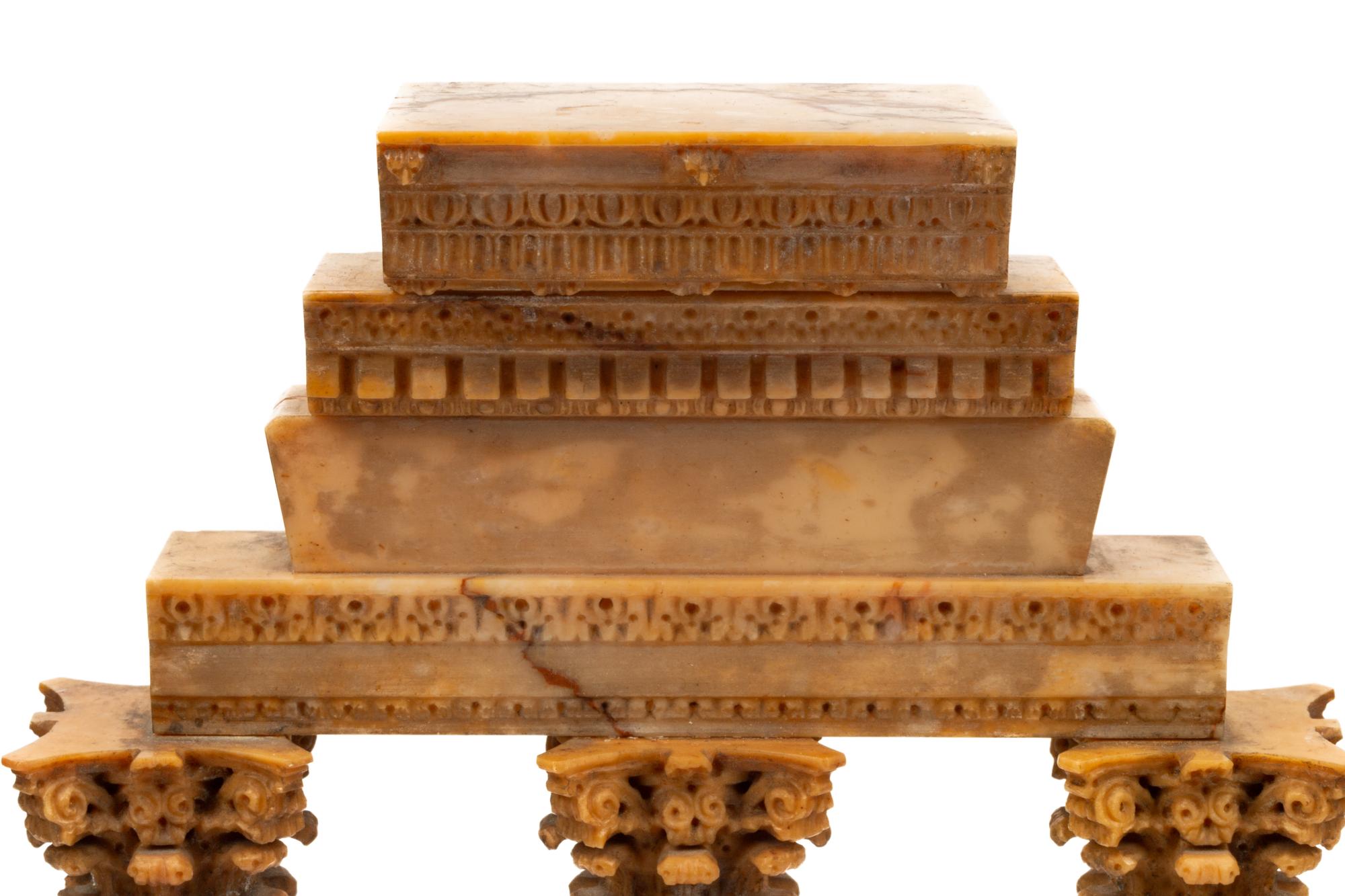 Four Grand Tour Style Marble Models of Ruins