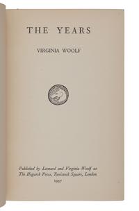 WOOLF, Virginia (1882-1941). The Years . London: Hogarth Press, 1937.