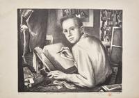 The Artist as Model (Self Portrait at Stone) , 1942