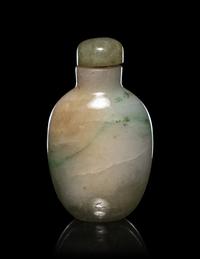 Two Green Jadeite Snuff Bottles