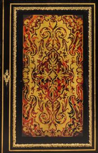 A Napoleon III Style Simulated Tortoiseshell and Brass Inlaid Marble-Top Sideboard