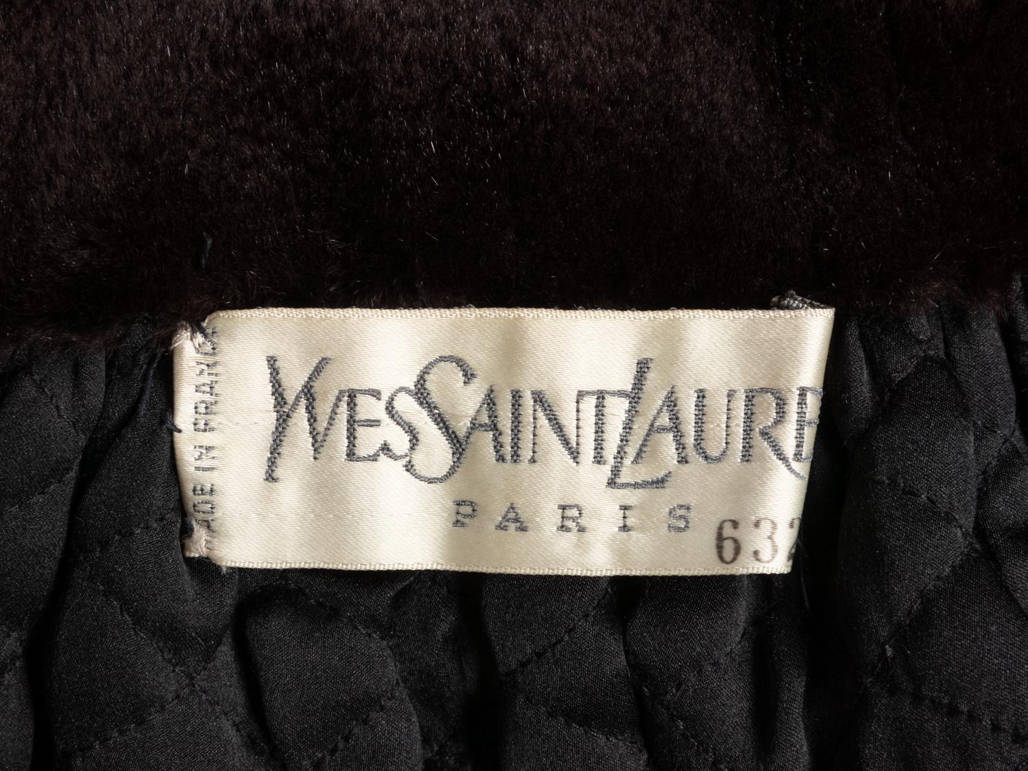 Yves Saint Laurent Haute Couture Leather Coat with Fur Trim, Fall 1976