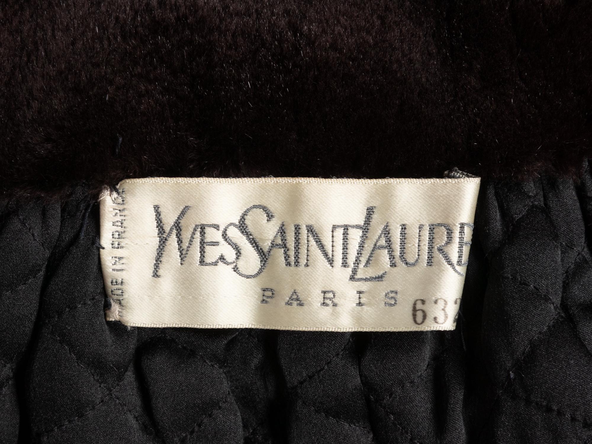 Yves Saint Laurent Haute Couture Leather Coat with Fur Trim, Fall 1976