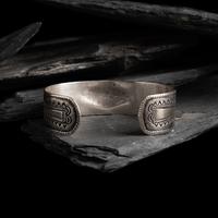 Early Navajo Stamped and Chiseled Ingot Cuff Bracelet
