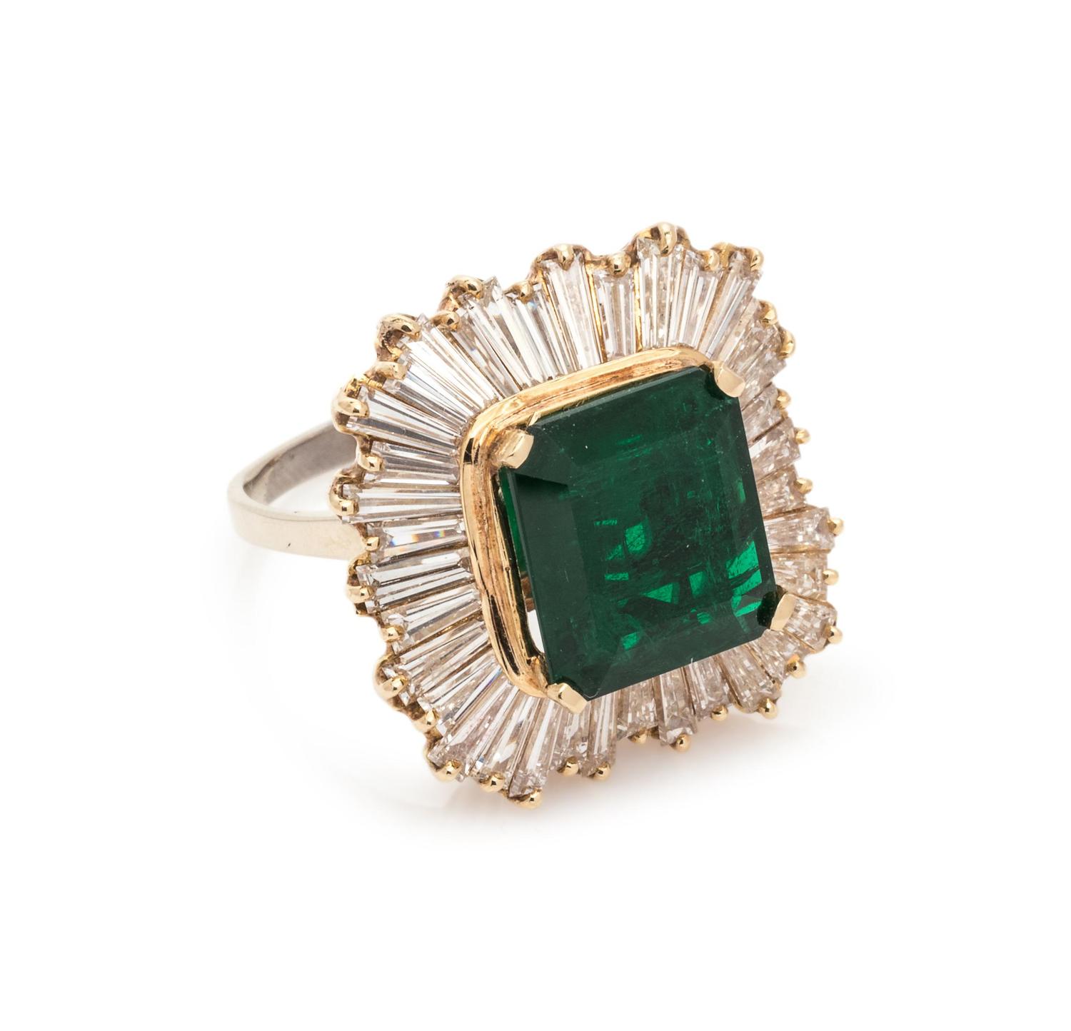 Emerald and Diamond Ring