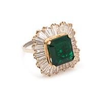 Emerald and Diamond Ring