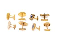 COLLECTION OF YELLOW GOLD CUFFLINKS