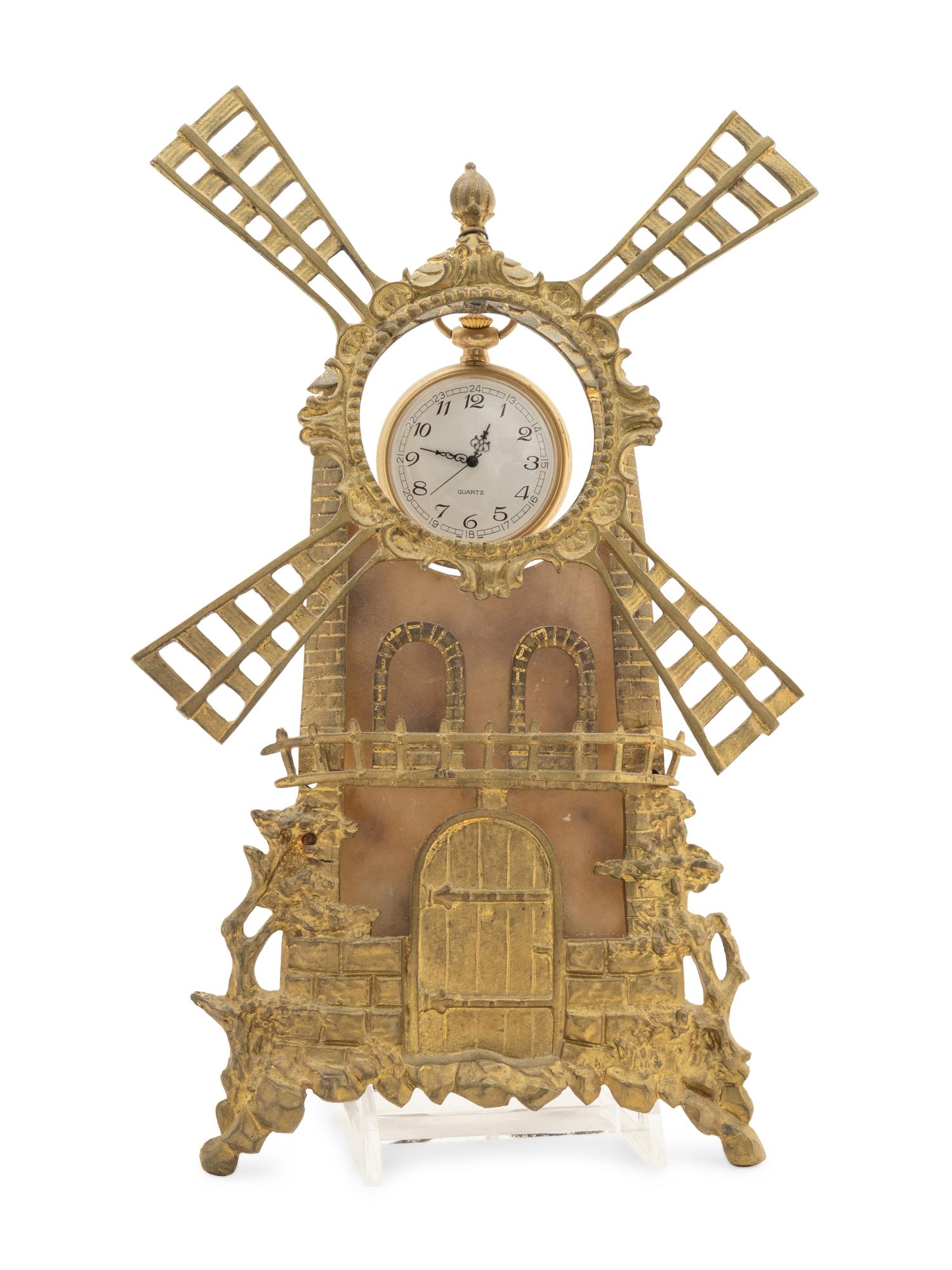 An English Silver Plated Pocket Watch Stand and Pocket Watch by M J Tobias & Co., Liverpool