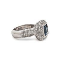TOPAZ AND DIAMOND RING