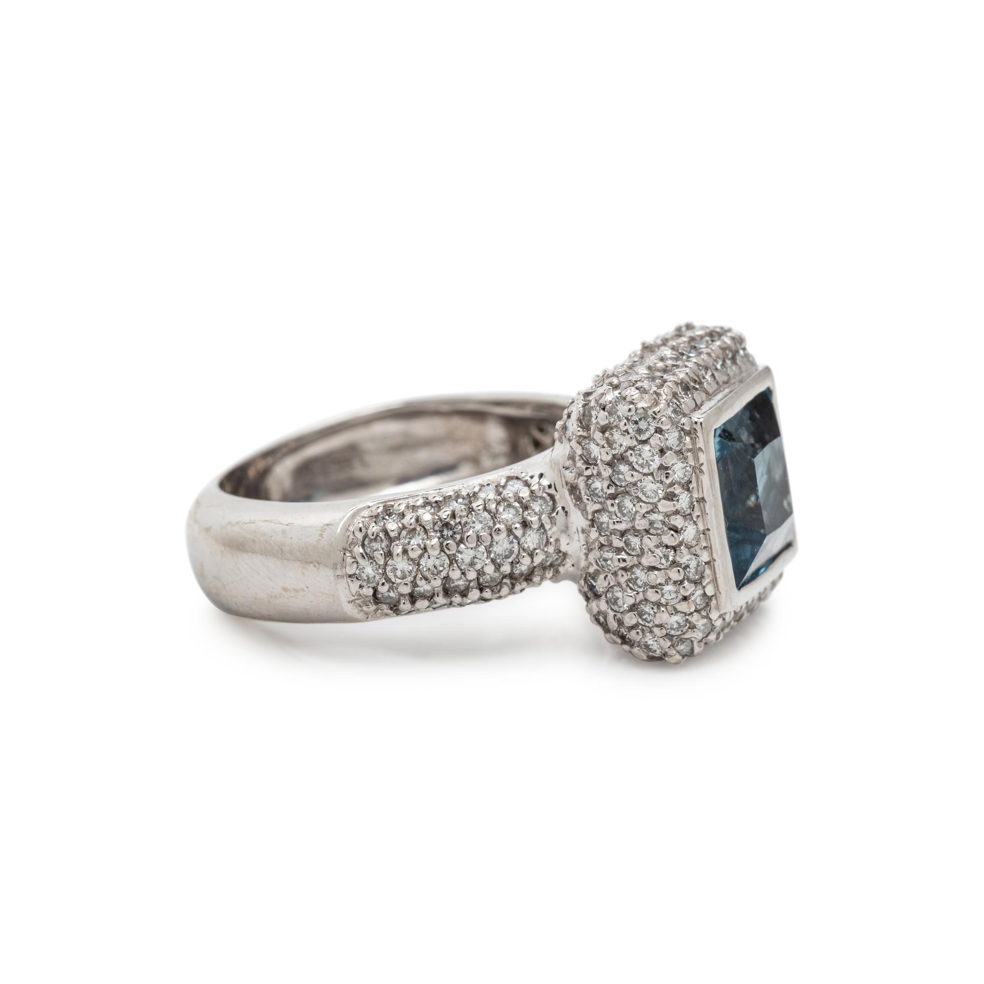 TOPAZ AND DIAMOND RING