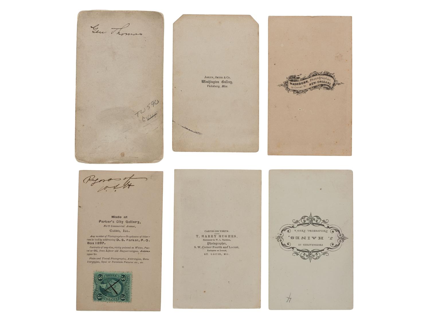 [CIVIL WAR]. A group of 6 CDVs of unidentified Navy officers, comprising: