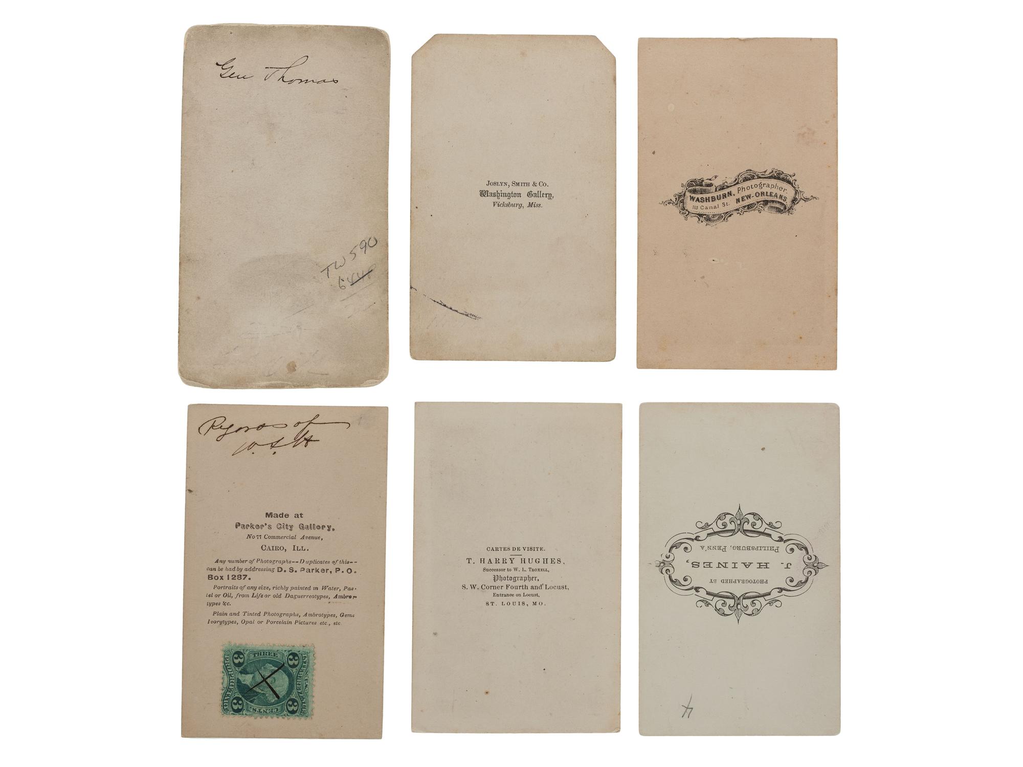[CIVIL WAR]. A group of 6 CDVs of unidentified Navy officers, comprising: