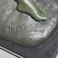 Ugo Cipriani (Italian, 1887–1960) — Reclining Female Nude Bronze Sculpture