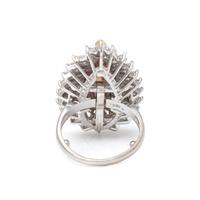 FANCY BROWN-YELLOW DIAMOND AND DIAMOND RING-DANT