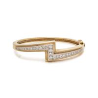 YELLOW GOLD AND DIAMOND BANGLE BRACELET