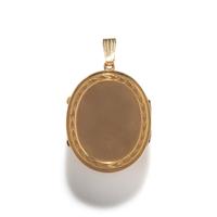 A Neoclassical Gold and Agate Cameo Locket with the God Silenus wearing an Ivy Crown