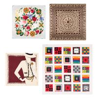 Chanel, Three Scarves & One Shawl