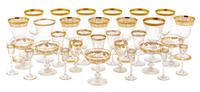 A St. Louis Glass Stemware Service Height of tallest 6 3/4 inches. — 20TH CENTURY