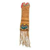 Cree Beaded Hide Tobacco Bag