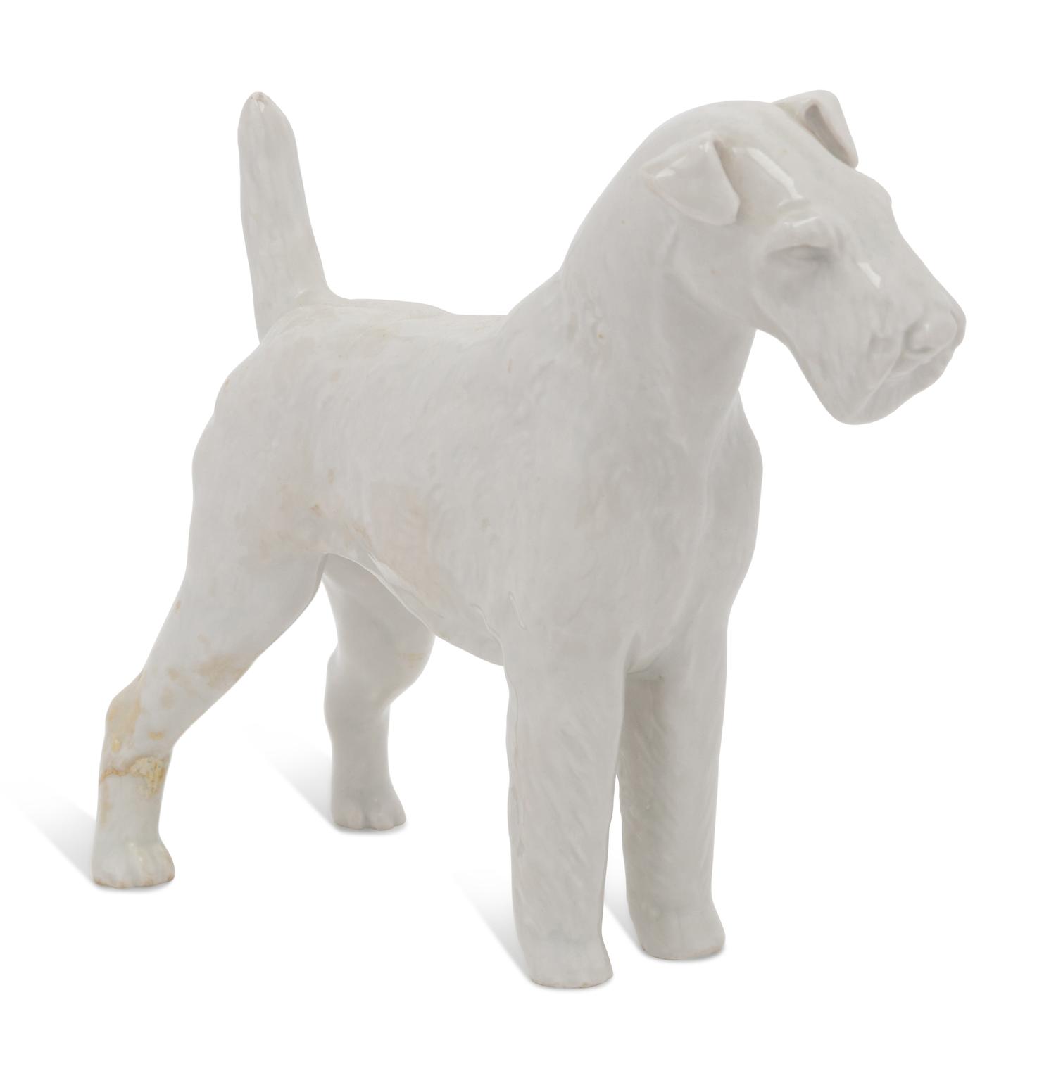 A Meissen Blanc-de-Chine Terrier