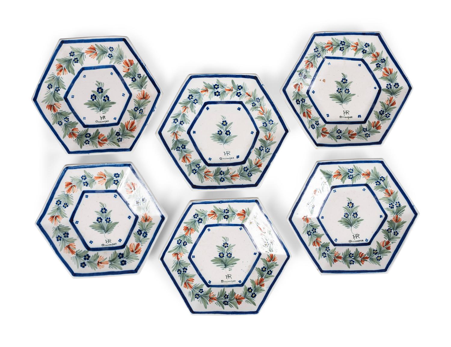 A Group of Quimper Faience Table Articles