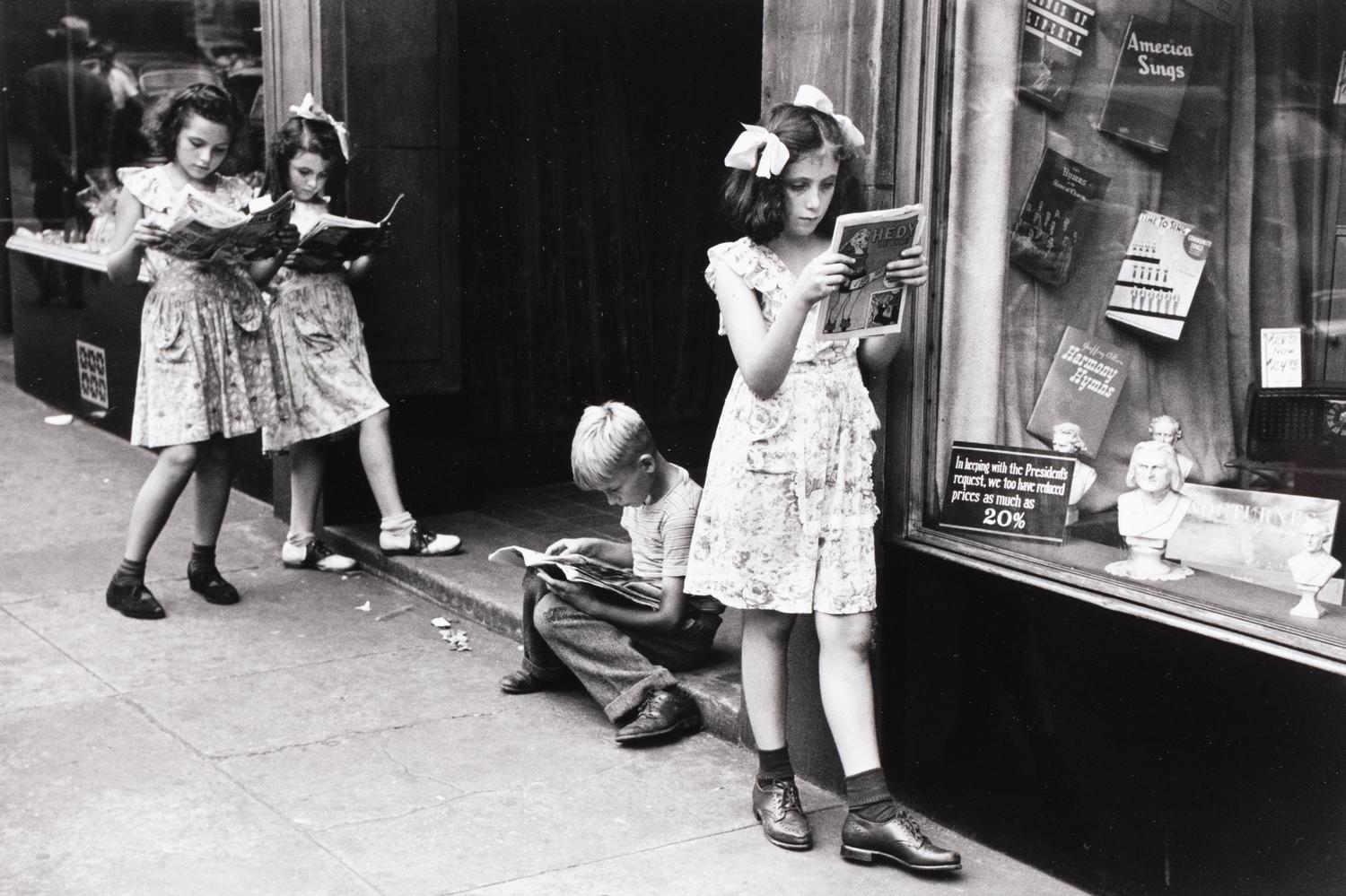 Ruth Orkin (1921-1985) Comic Book Readers, 1947