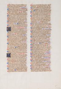 [BOOK OF HOURS]. A group of 25 leaves from medieval and renaissance manuscripts and printed books, including 5 or more from Otto Ege’s Fifty Original Leaves from Medieval Manuscripts. Western Europe: XII-XVI Century [compiled Cleveland, c.1950] and Original Leaves from Famous Bibles: Nine Centuries, 1121-1935 A.D [Compiled Cleveland, c.1950]. Various sizes, including: