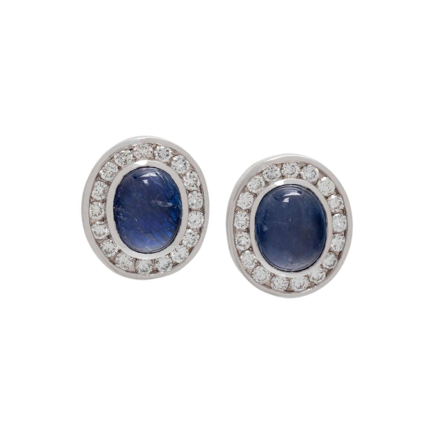 SAPPHIRE AND DIAMOND EARRINGS