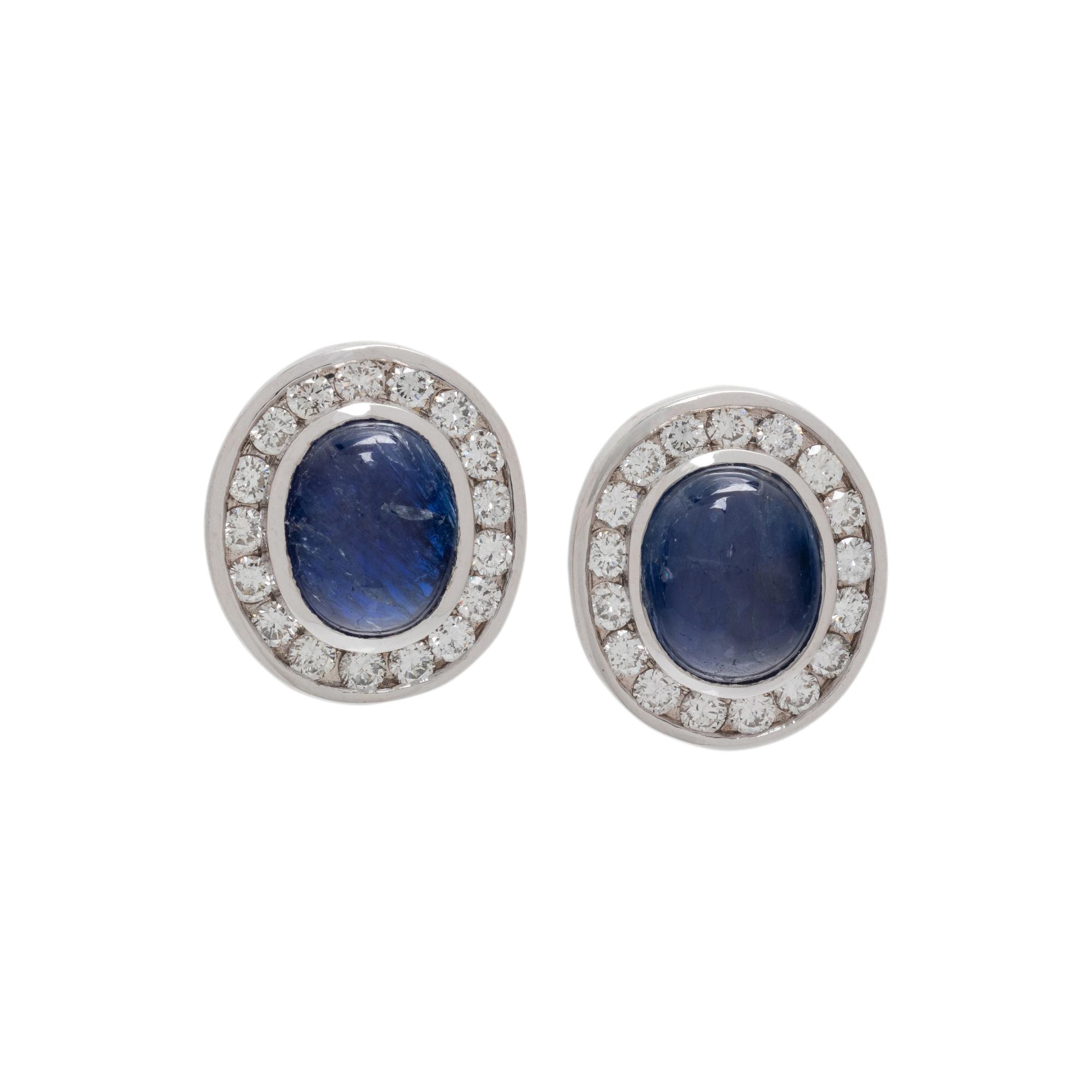 SAPPHIRE AND DIAMOND EARRINGS