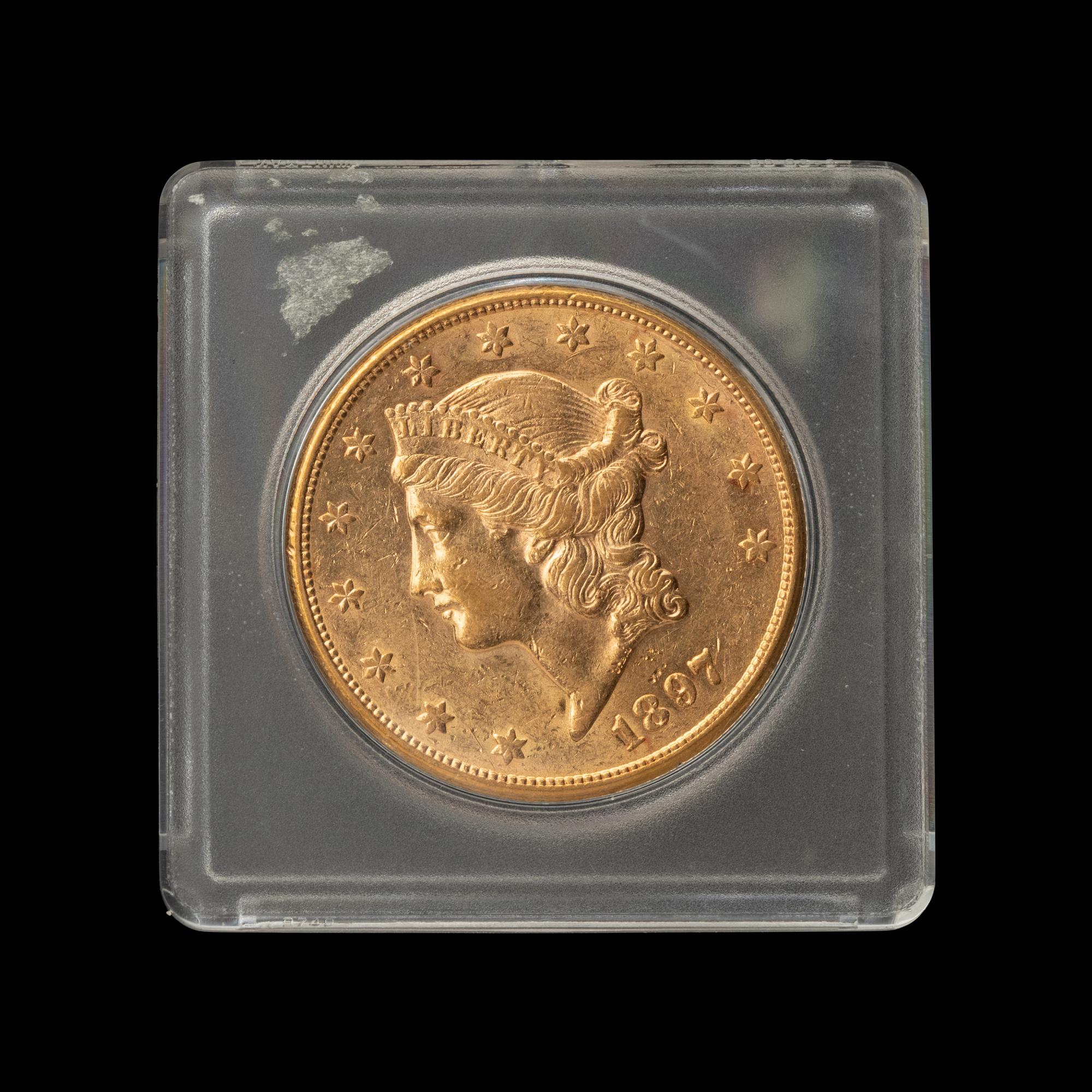 An 1897-S Liberty Head $20 Gold Coin