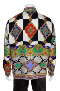 A Gianni Versace Silk Atelier Print Shirt, Size 54.
